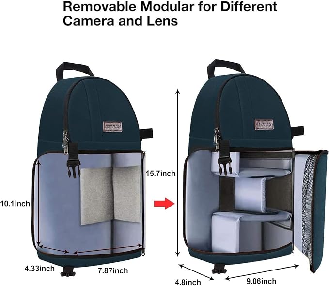 MOSISO Camera Sling Bag, DSLR/SLR/Mirrorless Camera Backpack Case Shockproof - Image 5