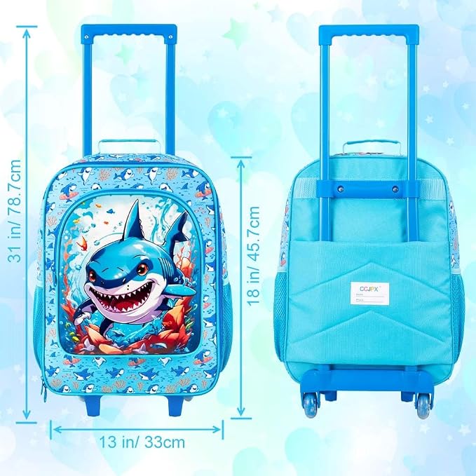 Kids Luggage for Boys Girls, Toddler Rolling Travel Carry on Suitcase - Image 3
