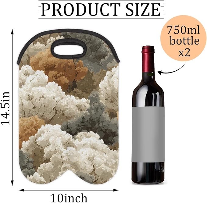 Neoprene Wine Tote, Bottle Carrier Gag Insulating Neoprene Thicker, Insulated - Image 2