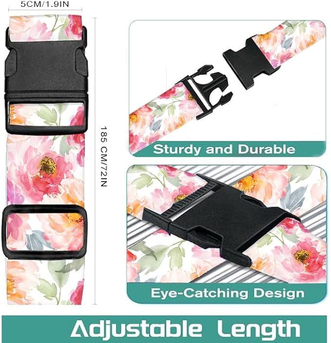 Luggage Straps for Suitcases Travel Belt Accessories, Cute Suitcase Strap - Image 5