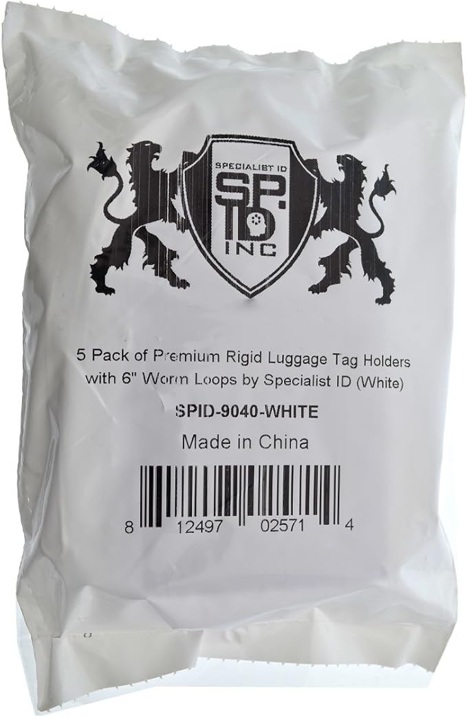 5 Pack - Premium Rigid Airline Luggage Tag Holders - Heavy Duty Hard Plastic - Image 7