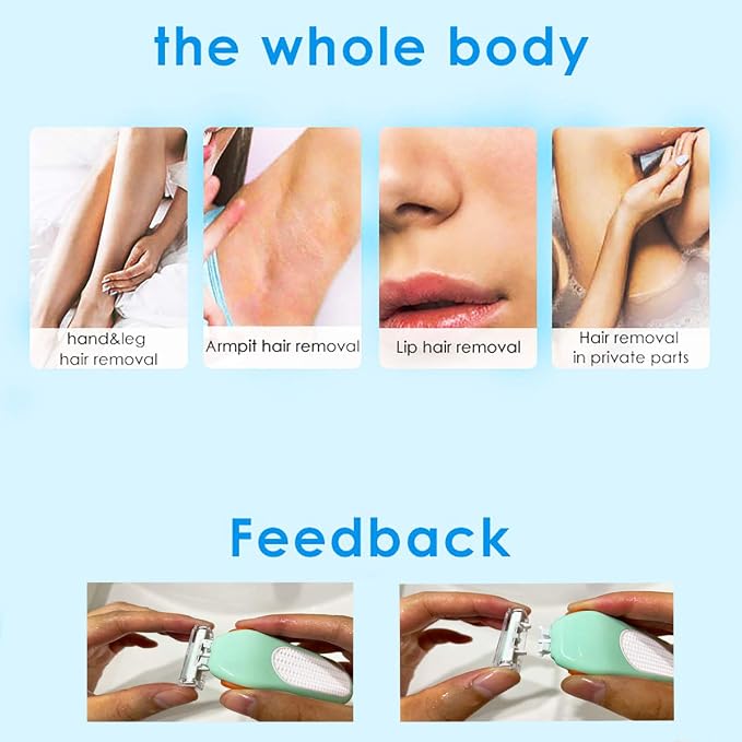 Domon dolly Razors for Women 6 Refills 3 Blades Shaver for Face Legs Bikini area - Image 6
