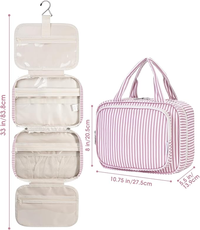 Narwey Striped Hanging Toiletry Bag - Image 8