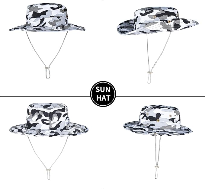 Sun Hats for Men Women Boonie Hat Foldable Fishing Hat UPF 50+ Bucket Hat for - Image 3