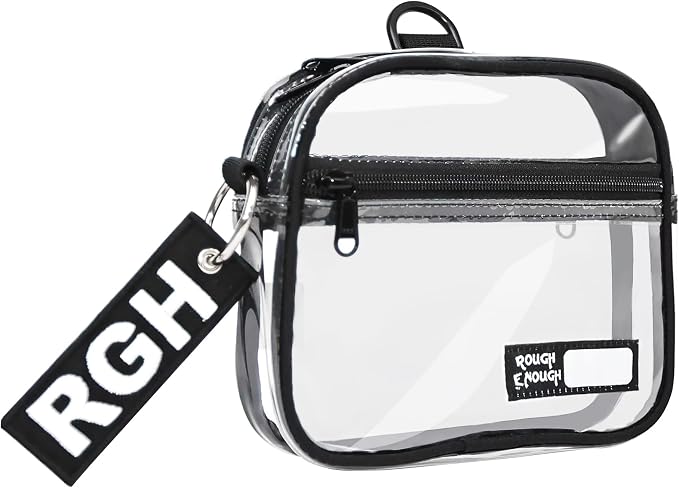 Rough Enough Clear Quart Size TSA Approved Toiletry Bag Small by REROUGHENOUGH