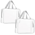 2Pcs Crystal Clear PVC Travel Toiletry Bag Kit by ROYBENS