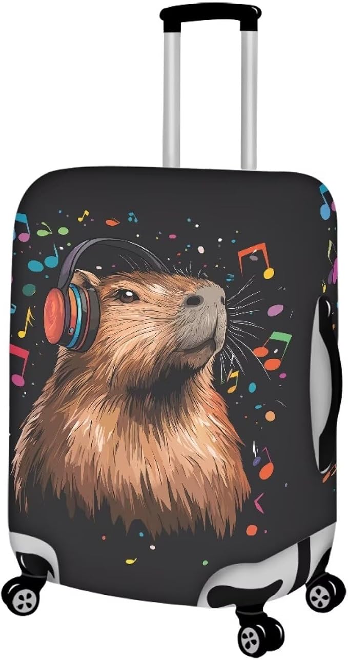 Capybara Luggage Cover Fits 26-29 Inch Luggage Anti-Scratch Spandex Zipper - Image 2