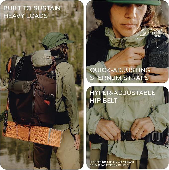 Peak Design Outdoor Backpack 45L, Lightweight Internally-Framed Backpack - Image 4