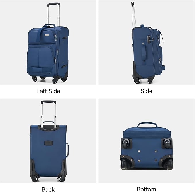 Hanke 20 Inch Softside Expandable Carry On Luggage - Image 8
