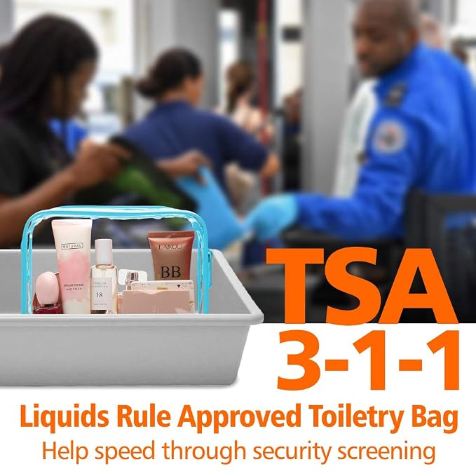 PACKISM Clear Cosmetic Bag, TSA Approved Clear Makeup Bag Travel Toiletry Bag - Image 2