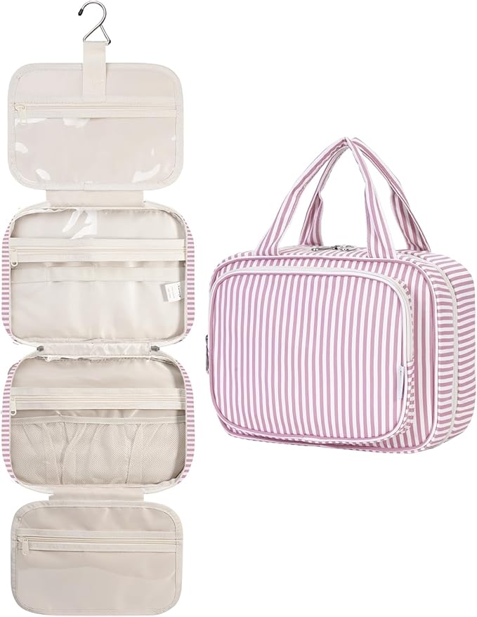 Narwey Striped Hanging Toiletry Bag by Narwey