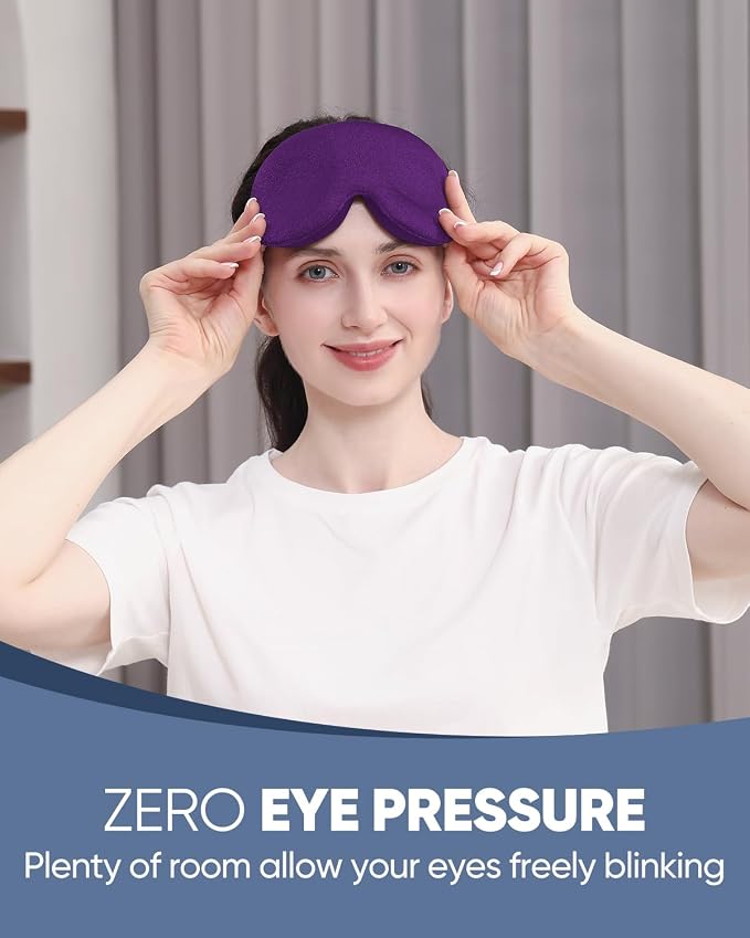 MZOO Sleep Eye Mask for Side Sleeper Men Women, Zero Eye Pressure 3D Sleeping - Image 2