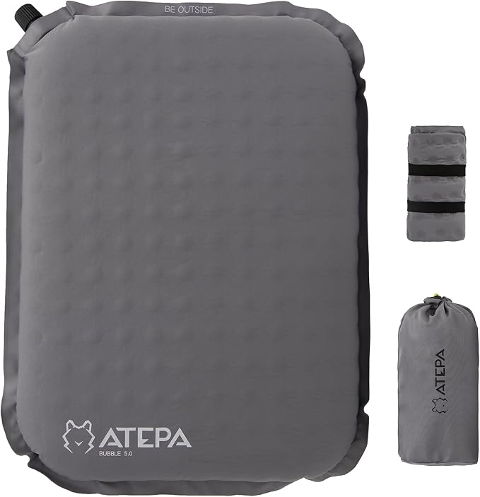 ATEPA Inflatable Stadium Seat Cushion, Self-Inflating Memory Foam Stadium Seats by ATEPA