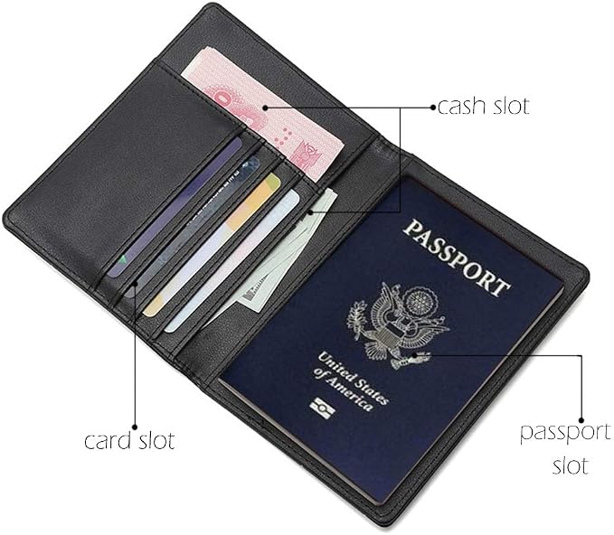 BAKUN Travel Wallet & Family Leather Passport Holder Cover RFID Blocking Travel - Image 6