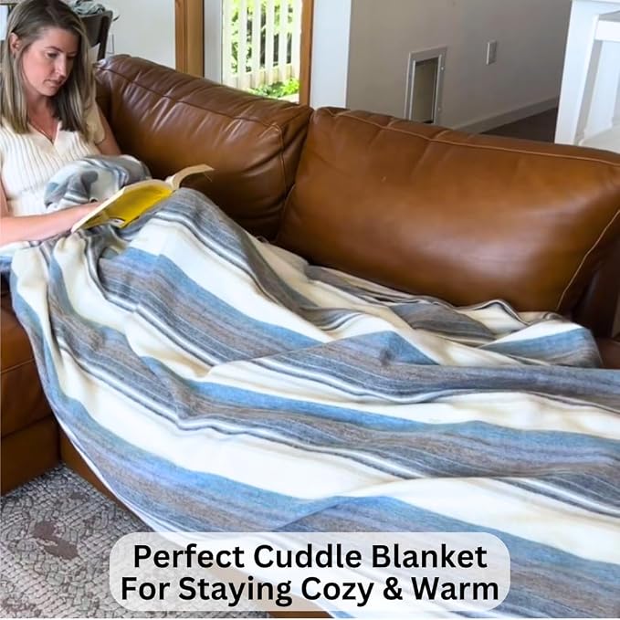 Alpaca Wool Throw Blanket | Super Soft, Lightweight, Breathable and - Image 7