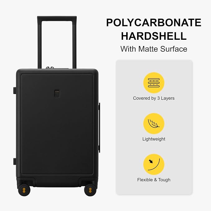 LEVEL8 Elegance Carry-on Suitcase, 20 Inch Carry on Luggage, Hardside Large - Image 4