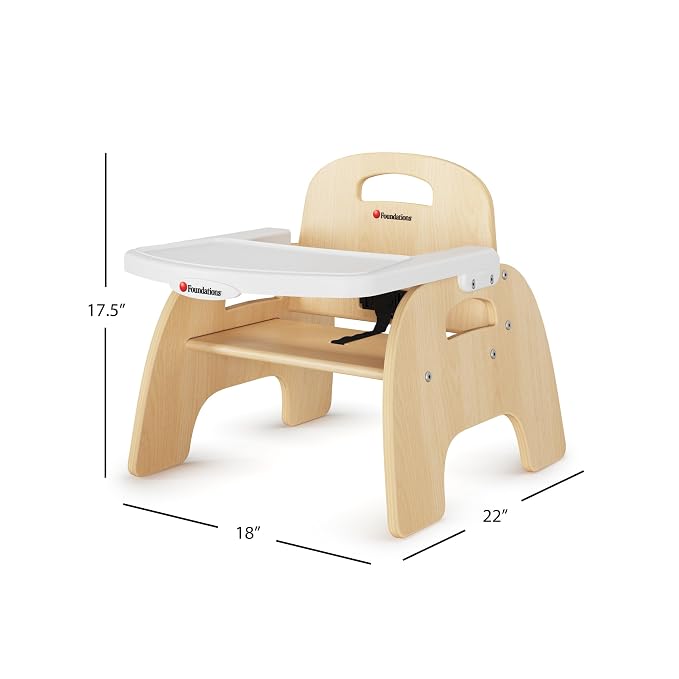 Foundations Easy Serve 7" Wood Feeding Chair - Image 2