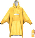 ANYOO Hooded Rain Poncho for Adults Waterproof Lightweight Rain Coat for Men by Anyoo