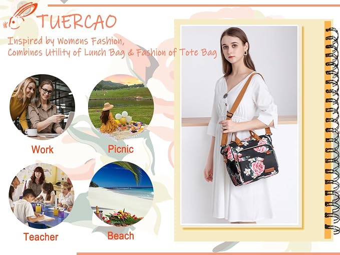 TuErCao Lunch Box for Women Adult Insulated Lunch Bag for Female Teacher Nurse - Image 5