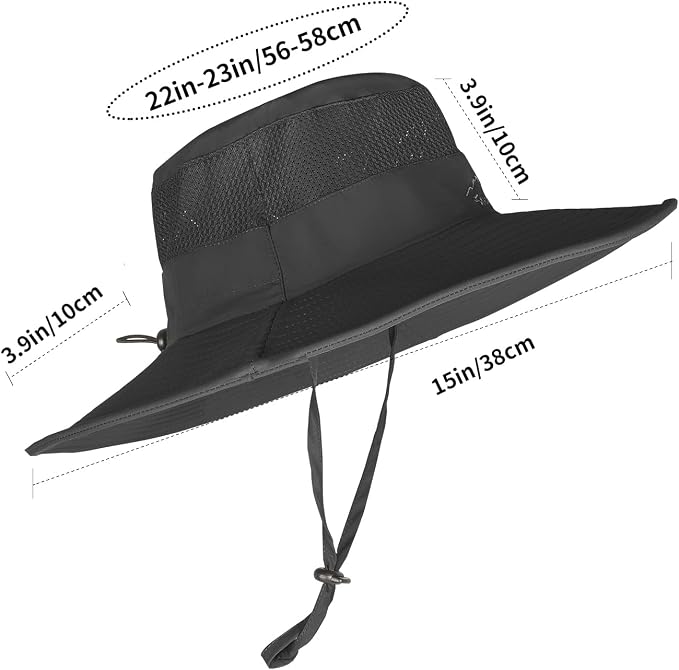 Sun Hats for Men Women Fishing Hat UPF 50+ Breathable Wide Brim Summer UV - Image 6