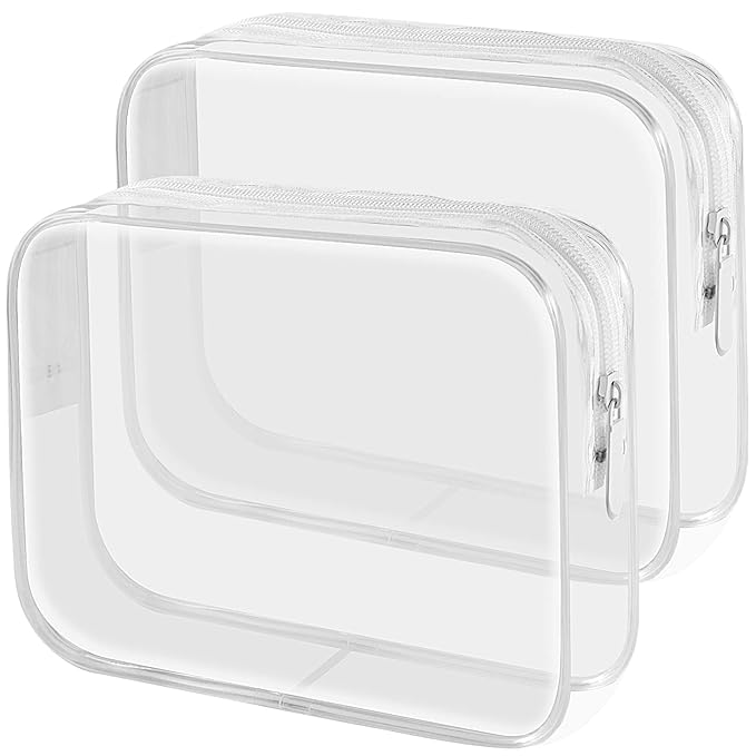 Lermende 2pcs Clear Toiletry Bag TSA Approved Travel Bag, Carry On by Lermende