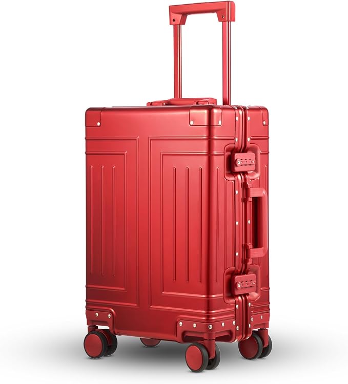 All Aluminum Carry On Luggage，Cut from Whole Aluminum Sheet，22x14x9 Airline by KANGSHILU