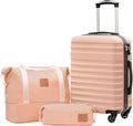Coolife Suitcase Set 3 Piece Luggage Set Carry On Hardside Luggage by COOLIFE