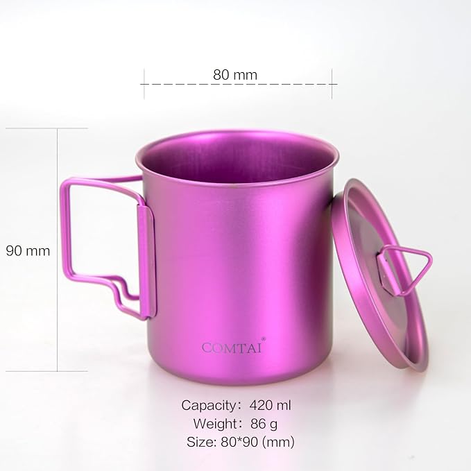 Titanium Camping Pot Mug 15oz - Image 2
