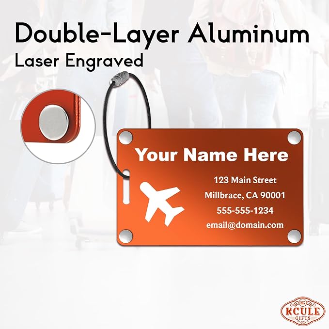 Personalized Luggage Tags: Custom Metal Luggage Tags - Image 4