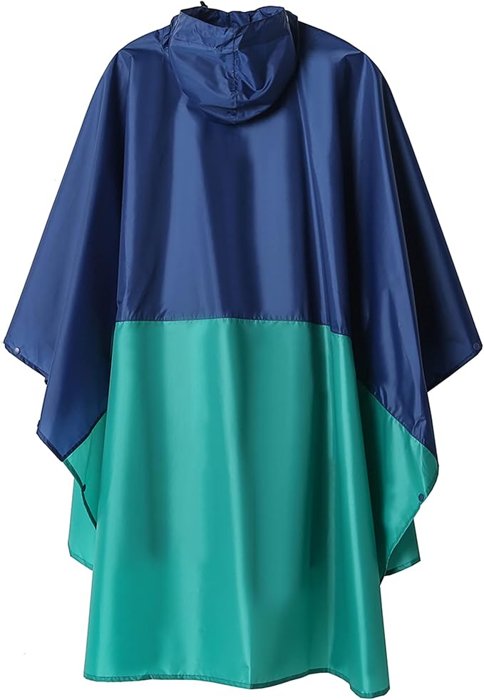 SaphiRose Unisex Rain Poncho Raincoat Hooded - Image 2