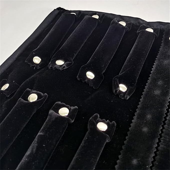 Velvet Travel Jewelry Case Roll Bag Organizer - Image 8