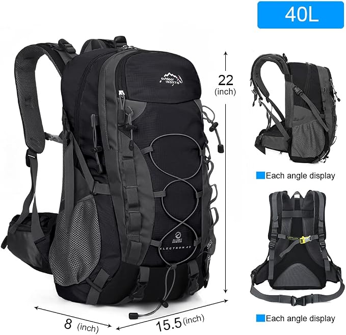INOXTO lightweight Hiking Backpack 35L/40L Hiking Daypack - Image 3