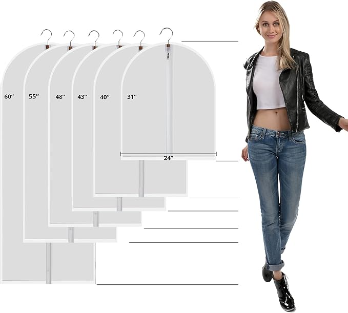 Plastic Garment Bags Clothing Storage Bags Hanging - Image 2