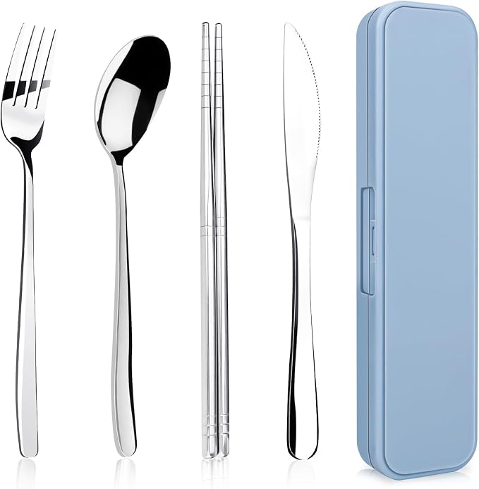 5 Piece Rsiynax Portable Travel Utensils Set by Rsiynax