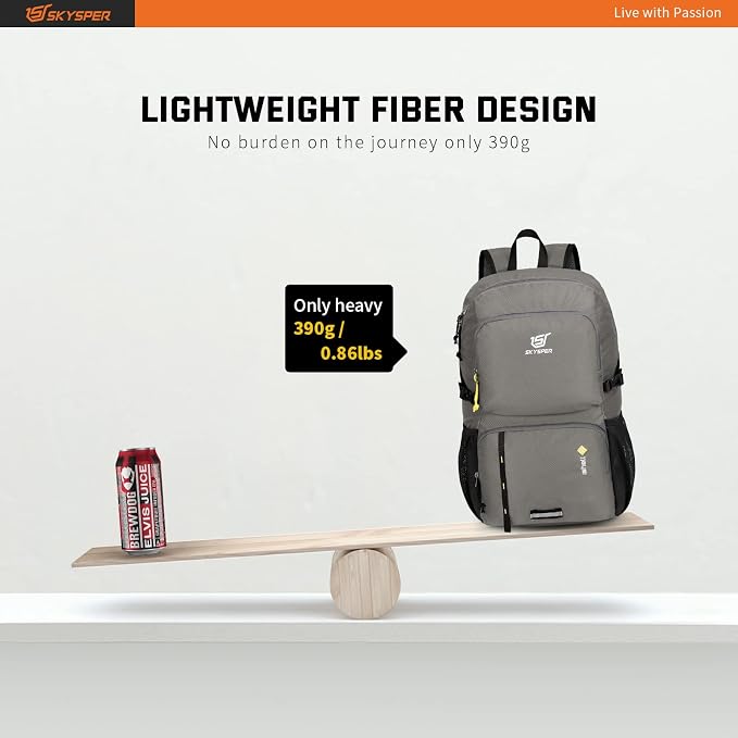 SKYSPER Lightweight Packable Backpack - 30L Hiking Daypack - Image 5