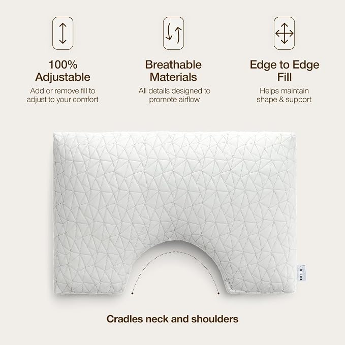 Coop Home Goods Original Cut-Out Adjustable Pillow, Queen Size Bed Pillows - Image 5