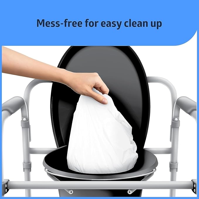 Disposable Commode Liners – 50 Count Universal Fit Toilet Liners - Image 5