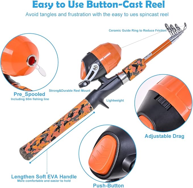 CODEK Kids Fishing Pole Set - Image 2