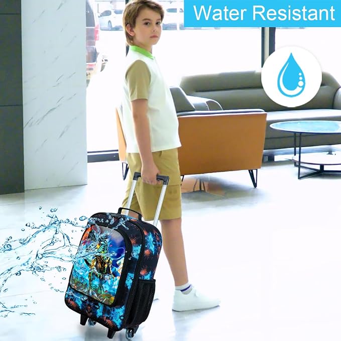 Kids Luggage for Boys Girls, Toddler Rolling Travel Carry on Suitcase - Image 6