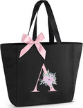 Vavabox Tote Bag, A-Z Initial Monogrammed Waterproof Tote Bag, Bridesmaid Gifts by Vavabox