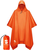 SaphiRose Hooded Rain Poncho Waterproof Raincoat Jacket by SaphiRose