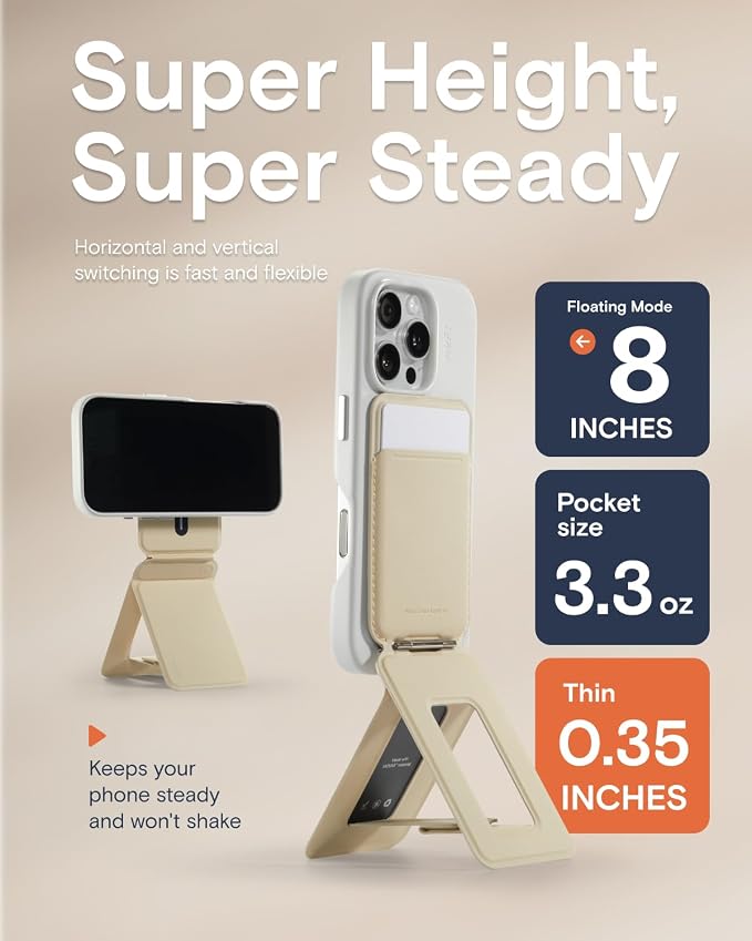 MOFT Phone Tripod Wallet for iPhone, Mulit-Angles, Portable Phone Stand - Image 6