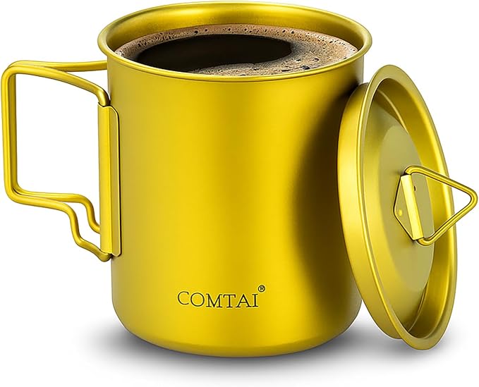 Titanium Camping Pot Mug 15oz by COMTAI