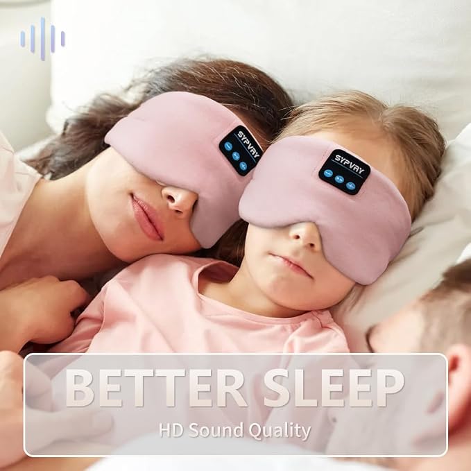 Sleep Mask Bluetooth 5.4 Headphones Soft Wireless Headband Eye Mask Blackout - Image 4