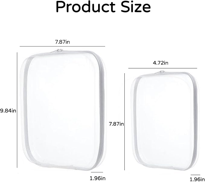 3PCS Zippered Transparent Cases - Image 2