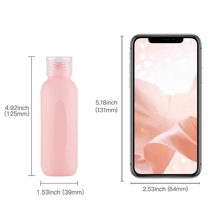 3.4 oz Travel Bottles for Toiletries, Empty Plastic Shampoo Bottle Small Size - Image 5