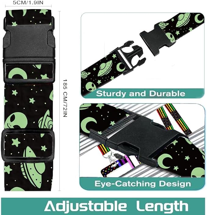 Luggage Straps for Suitcases Travel Belt Accessories, Cute Suitcase Strap - Image 2