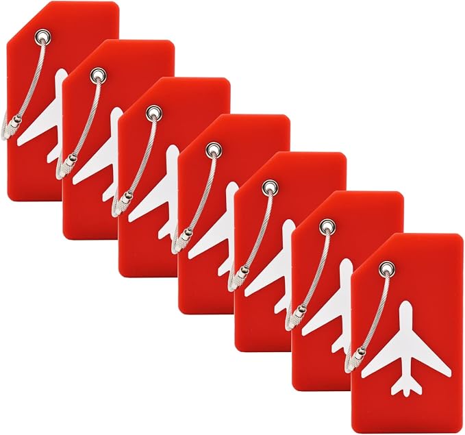 7 Pack Silicone Luggage Tag Baggage Handbag Travel Suitcase Tags by MODENGKONGJIAN