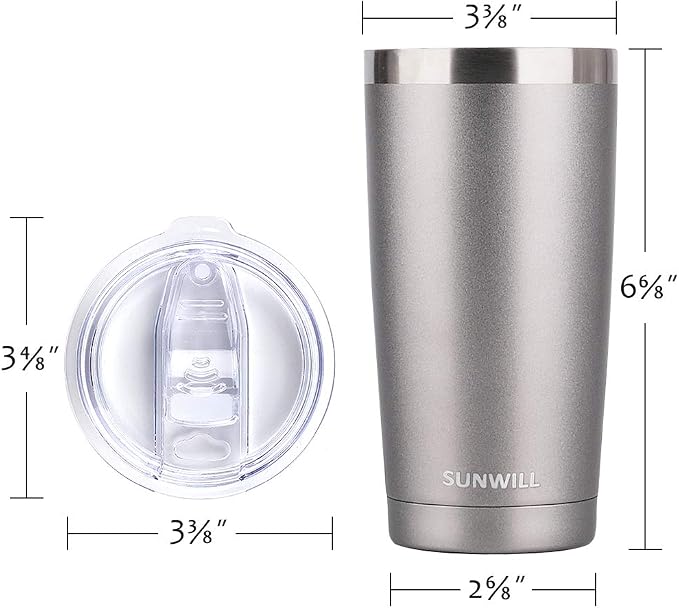 SUNWILL Travel Coffee Tumbler 20 oz, Insulated Mug - Image 3