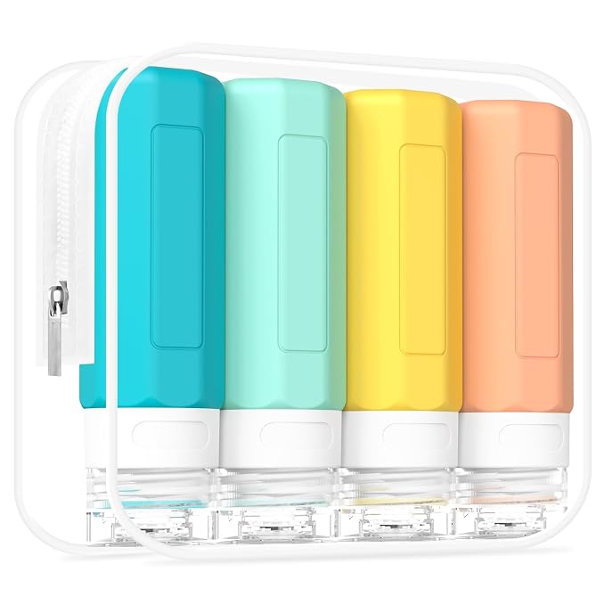 Redfly Travel Bottles for Toiletries, 3oz Tsa Approved Travel Size Containers by Redfly